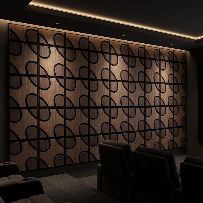 Acoustic Wood Slat Panels, 3D Fluted Wood Panel Sound Absorbing Panel - Image 6