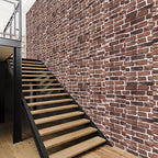 10PCS 3D Wall Panels Peel and Stick Foam 3D Brick Wallpaper Peel and Stick Red - Image 4