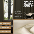 Room Divider Ceiling Curtains W/Flexible Track Sets, inch Extra Long Blackout - Image 3