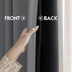 FMFUNCTEX 100% Dark Grey Blackout Curtains - Image 7