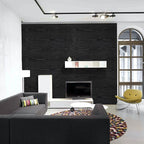 Peel and Stick Wallpaper Black Wood Wall Paper - Image 3