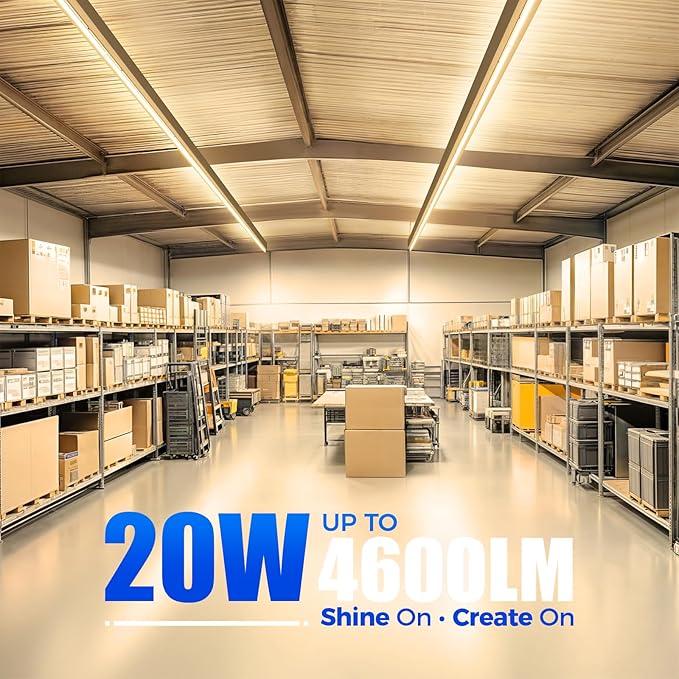 Barrina 6 Pack LED T5 Integrated Single Fixture, Utility Shop Lights, Ceiling - Image 3