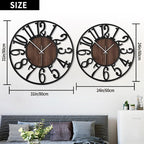 LEIKE Extra Large Wall Clocks, Silent Little Ticking, Battery Operated Vintage - Image 4