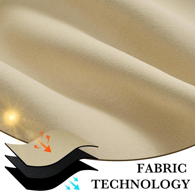 RYB HOME 100% Blackout Basement Curtains 30 inches Long, Heat & UV Blocking - Image 7