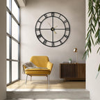 LEIKE 40 Inch Extra Large Modern Wall Clock, Oversize Rustic Round Nearly - Image 8