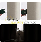 NICETOWN Linen 100% Blackout Insulated Patio Curtain 84" Long Burg, 1 Panel - Image 5