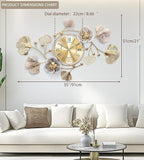 Clocks for Living Room, Large Wall Clock, 3D Silent Wall Clock, Retro Metal - Image 2