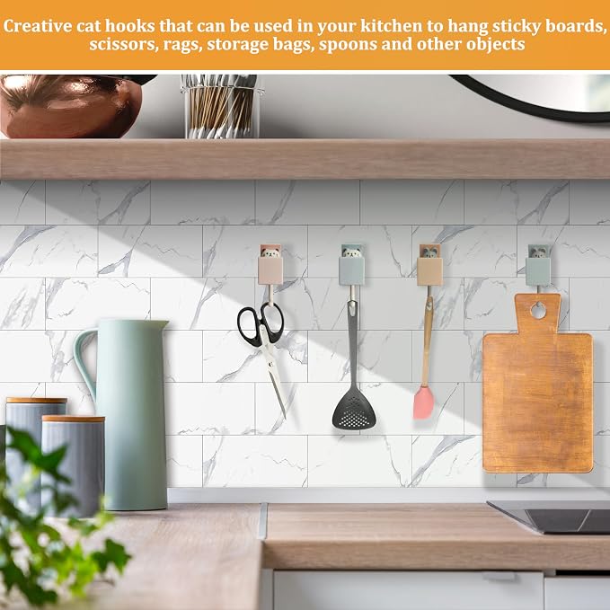 4pcs Cute Self Adhesive Towel Hooks - Image 9
