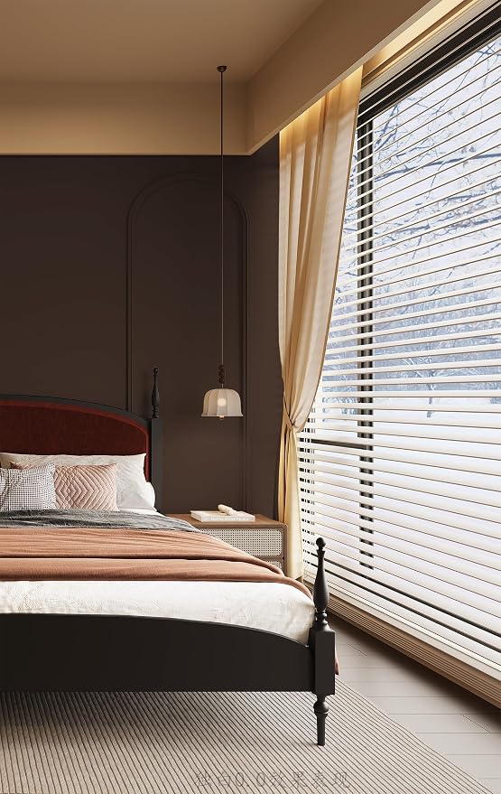 Dimoon 236.2''x17.7''Coffee Brown Peel and Stick Wallpaper Contact Paper Modern - Image 5