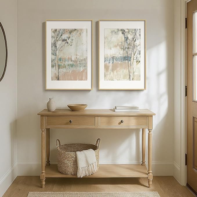 Framed Neutral Abstract Landscape Wall Art - Image 4