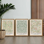 SYWENNOI Wood Framed Wall Art Print, Classic William Morris Floral Print - Image 3