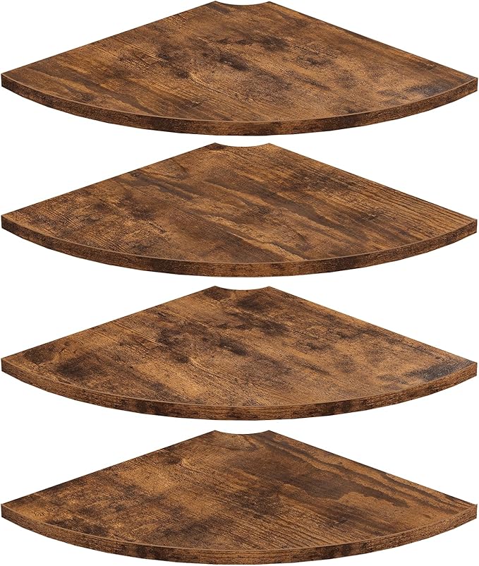 Homode Corner Wall Shelf, 12 Inch Wide Round Corner Floating Shelves by Homode