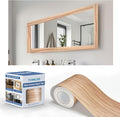 TIANLDD 27 FT Wood Grain Wallpaper Border, Removable Waterproof Mirror Border by TIANLDD