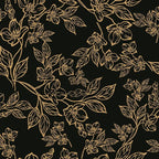 Ismoon Peel and Stick Wallpaper Black and Gold Stick on Wallpaper Dark Floral by Ismoon