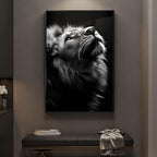 Framed Black and Gray Modern Wall Art, Contemporary Animal Portrait Prints - Image 2