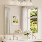 TETOTE 48 x 36 Inch Brushed Nickel Mirror by TETOTE