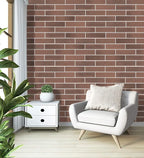 Vintage Brown/Red Faux Brick Wall Tiles, 2 Pieces 3D Thin Brick Veneers - Image 7