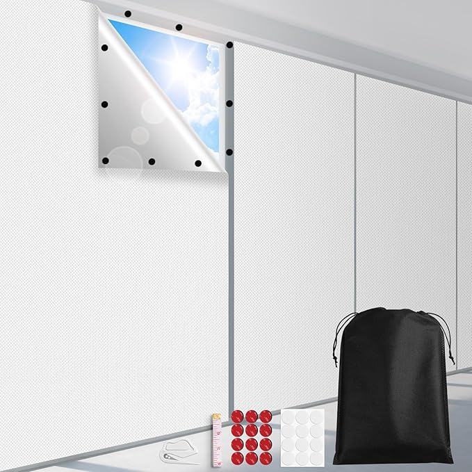 FADOTY Blackout Curtains for Bedroom, Portable 100% Black Out Window Cover Film by FADOTY