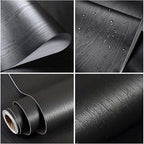 practicalWs Black Wood Contact Paper 17.7'' x 590.5'' Peel and Stick Wood - Image 7