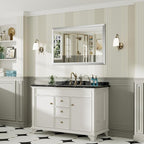 48x30 Inch Brushed Silver Bathroom Mirror - Image 4