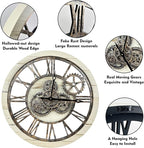 The B-Style Large Wall Clock 24 inch Moving Gear Wall Clock Oversized Vintage - Image 3