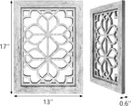 Set of 2 13x17 Inch Rectangular Shatterproof Decorative Wall Mirrors, Boho - Image 2