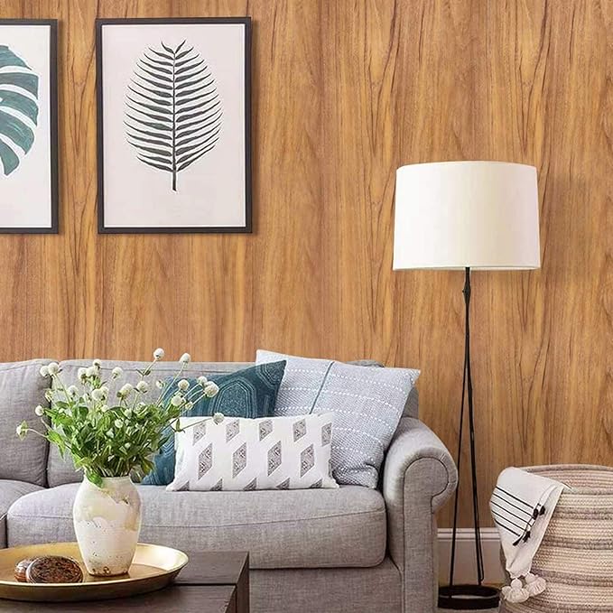 COSNIGHT Wood Grain Contact Paper Peel and Stick Wallpaper Self Adhesive Wall - Image 5
