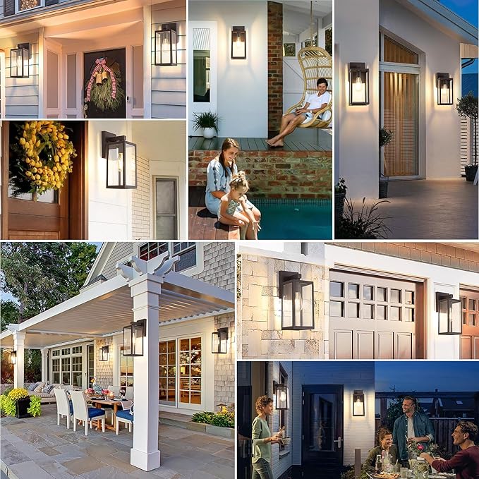 MAXvolador Outdoor Wall Sconce, Exterior Waterproof Wall Lantern Light Fixture - Image 6