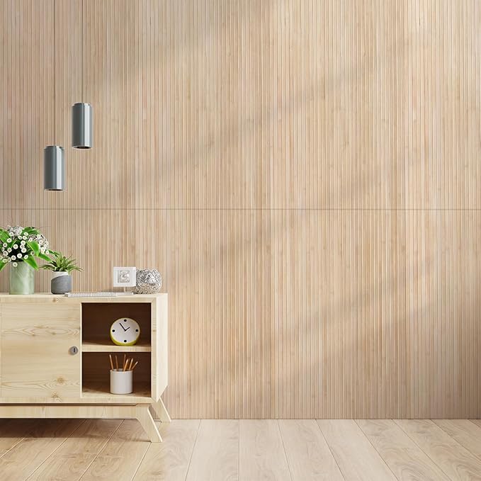 Art3d 48 x 96 Inch Natural Bamboo Wall Panel - Image 4