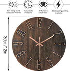AIRUIFU Wall Clock 12 Inch Non-Ticking Silent Battery Operated Round Wall Clock - Image 2