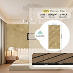 Art Acoustic Panels for Wall, 5 Pack Sound Absorbing Panels, 47.2” x 23.6” - Image 2