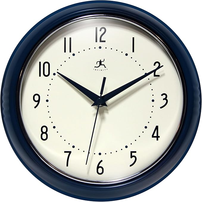 Infinity Instruments Retro 9.5 Inch Round Indoor Wall Clock by InfinityInstruments