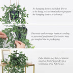 Artificial Hanging Plants Fake Small Potted Plants Faux Mandala Vines Plastic - Image 4