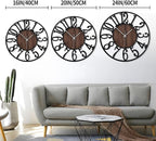LEIKE Large Wall Clocks, Non Ticking, Battery Operated Big Retro Round Modern - Image 2