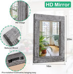 Rustic Wall Mirror Farmhouse, - Image 7