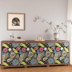 Boho Wallpaper Peel and Stick, Dark Green Vintage Floral Contact Paper - Image 4