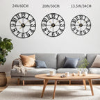 LEIKE Large Wall Clocks, Non Ticking, Battery Operated Small Vintage Round - Image 2