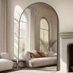 Arched Full Length Mirror, Tempered Glass Large Free Standing Mirror by MirrMuse