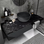 practicalWs 17.71" x 78.7" Marble Contact Paper Black/White Peel and Stick - Image 7