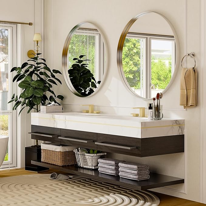 24 Inch Round Bathroom Mirror - Image 5
