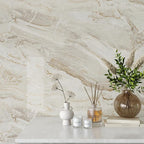 VEELIKE Glossy Beige Gold Marble Contact Paper - Image 5