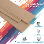 Art3d Premade Board and Batten Paintable Wainscoting Kit, MDF Accent Wall Panel - Image 5