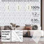 12 Pack Self-Adhesive Soundproof Wall Panels, 1.2lb/ft³ High Density, Thicker - Image 6
