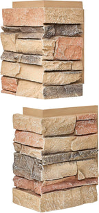 1.77 Inch Deep 3D Faux Stone Corner Panels Matching 6 Piece Set - Image 3