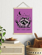 Foritho Funny Motivational Raccoon Meme Poster Wall Art Framed - Image 2