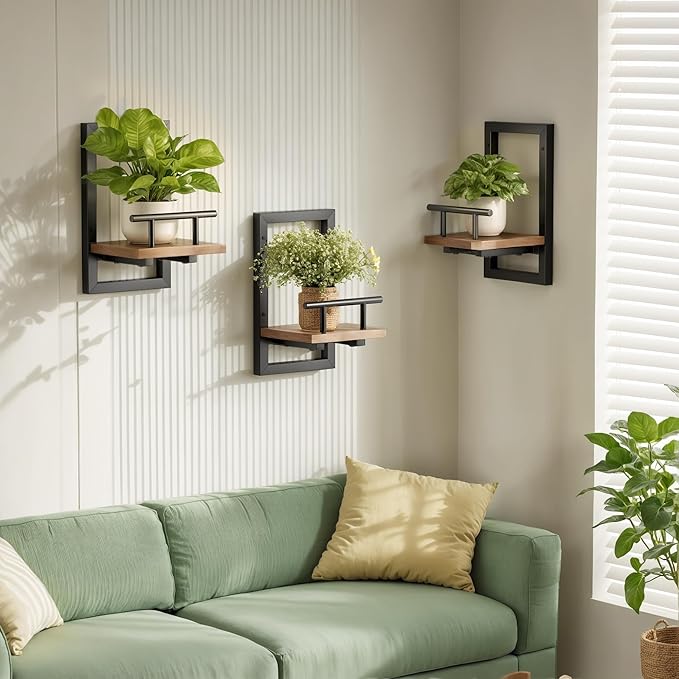 Sbosbo Floating Shelves for Wall, Plant Shelf Indoor, Wall Planters for Indoor - Image 2