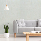 VEELIKE Pale Green Gold Grasscloth Wallpaper Textured Faux Grasscloth Peel and - Image 4