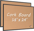 2-Pack Cork Board Bulletin Board 24 x 18, Office Board by Justdowhatyouwanttodo