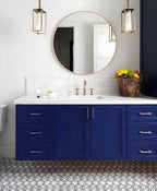 Safiyya Peel and Stick Wallpaper Navy Blue Contact Paper Wall Paper Self - Image 4