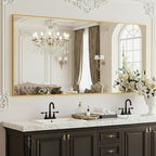 FICTOR Bathroom Vanity Mirror-Gold, 60x30 Inch, Shatterproof & Anti-Rust by FICTOR